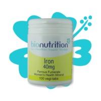 Bionutrition Iron 40mg Tablets 100 tablets