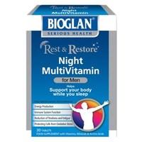 Bioglan Rest &amp; Restore Night Multivitamin for Men 30 tablet