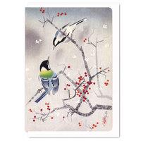 Birds on Nandina Greeting Card