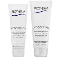 biotherm aquasource anti drying body milk 100ml and cleansing shower m ...