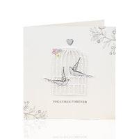 Bird Cage Wedding Card