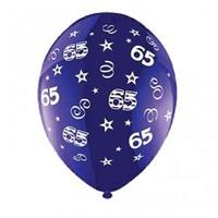 Birthday Perfection 65 Crystal Celebration Purple - Printed Latex Balloon 27.5cm