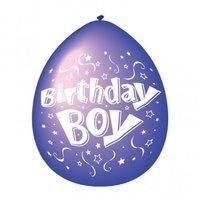 Birthday Boy Printed Latex Balloons 10pk