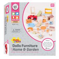 Bigjigs Heritage Playset Doll Furniture Set Home and Garden