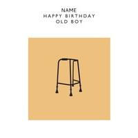 birthday old boy personalised card