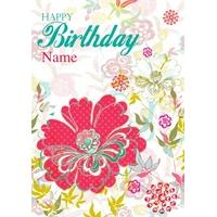 birthday bouquet personalised birthday card