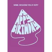 birthday hat | personalised birthday card