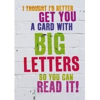 Big Letters | Brainbox Candy Card