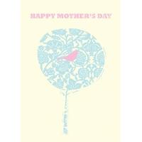 bird in a tree mothers day card