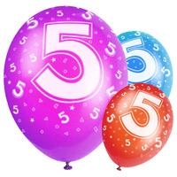 Birthday Latex Party Balloons Age 5