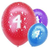 Birthday Latex Party Balloons Age 4
