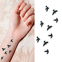 Bird Free to Fly in Sky Tattoo Stickers Temporary Tattoos(1 Pc)