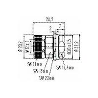 Binder 99-0432-500-04 Female 4 Pin with Screw and M20-x 1.5 Fixing...