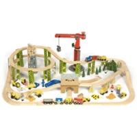Bigjigs Construction Train Set (114 Pieces)