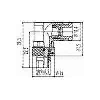 Binder 99-0405-70-03 Male 3.5-5mm Angle 3 Pin Cable Mount with Sol...