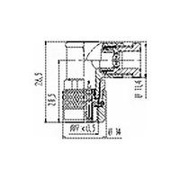 Binder 99-0406-70-03 Female 3.5-5mm Angle 3 Pin Cable Mount with S...