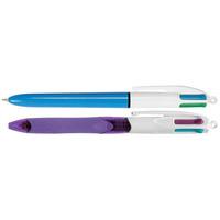 BiC 4 Colour Pen, Fluoro Green Barrel - Yellow, Black, Blue & Red ...