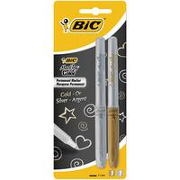 BiC Permanent Marker Gold & Silver Pen