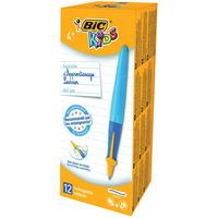 bic kids twist pen ball point blue box of 12