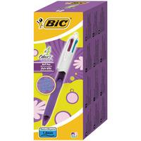 BiC 4 Colour Pen, Purple Barrel - Purple, Pink, Blue and Green (Pa...