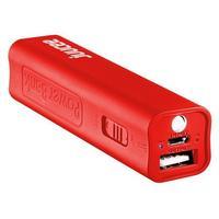 Bitmore Juucee 2600 mAh Ultra-Compact Portable Battery Backup Charger with LED Torch - Red