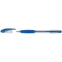 Bic Atlantis Ballpoint Pen Cushion Grip Broad 1.2mm Tip 0.8mm Line (Blue) - (Pack of 12 Pens)