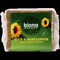 biona organic gluten free wholegrain rice sunflower bread 500g 500g