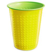 bicolor cups yellowgreen 7oz 210ml sleeve of 40