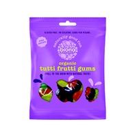 biona organic tutti frutti gums 75g 75g