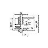 Binder 99-0711-00-05 M Panel Mnt 4+PE Pin with Screw Termination