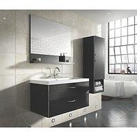 Bientina Mirror and Shelf Black Gloss 600mm