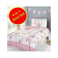 Bird Houses 4 in 1 Junior Bedding Bundle (Duvet + Pillow + Covers)