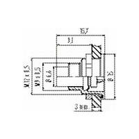 Binder 09-0407-80-03 Male 3 Pin Front Fastening with Solder Terminal