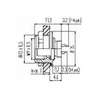 Binder 09-0408 80-03 Female 3 Pin Front Fastening with Solder Terminal