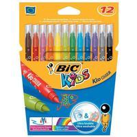 Bic Kids Couleur Medium Tip Ultra Washable Water-based Felt Tip Pen (Assorted Colours) Pack of 12