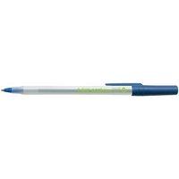 Bic Ecolutions Stic Ballpoint Pen Recycled Slim 1.0mm Tip 0.4mm Line (Blue) - (Pack of 60 Pens)