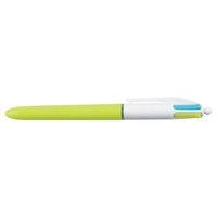 Bic 4-Colour Fashion Ballpoint Pen 1.0mm Tip 0.7mm Line (Pink/Purple/Turquoise/Lime Green) - (Pack of 12 Pens)