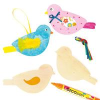 Bird Wooden Shapes (Pack of 32)