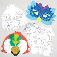 bird colour in masks pack of 6