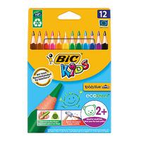 bic kids evolution triangle colouring pencils pack of 12