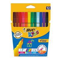 bic kids fine tip colouring pens pack of 12