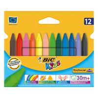 bic kids plastidecor triangle crayons classpack of 144