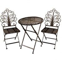 bistro set with square seat