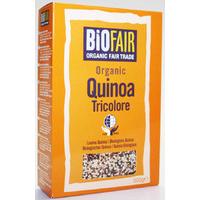 biofair organic tricolore quinoa grain fair trade 500g