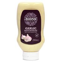 biona organic squeezy garlic mayonnaise 250g