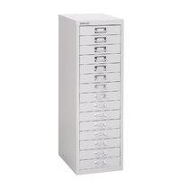 bisley soho multi drawers 5 drawer unit silver