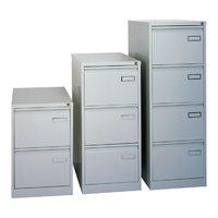 Bisley Contract Filing Cabinet 4 Drawer Silver