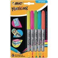 bic permanent markers fine colour intense assorted 942865