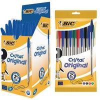 BIC Cristal Medium Blue with free assorted Pack of 10