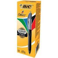 Bic 4-Colours Grip Pro Ballpoint Pen 1.0mm Tip 0.4mm Line